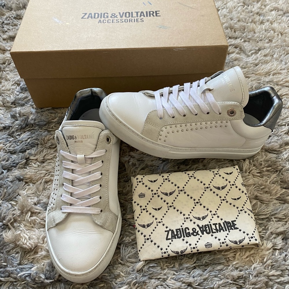 ZADIG & VOLTAIRE WHITE SNEAKERS